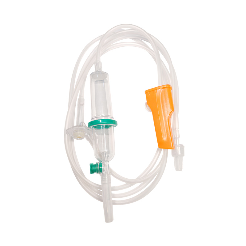 Dubbel kammare automatisk flytande stoppinfusionssats
